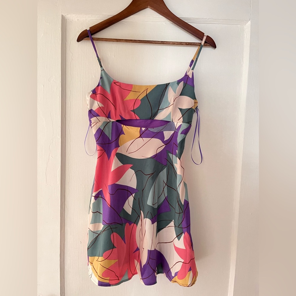 Colorful Floral Dress - S